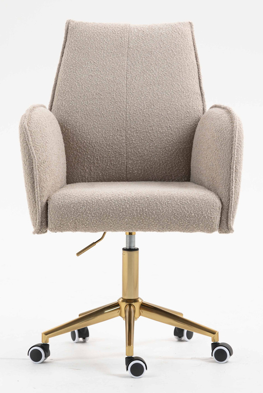HR280K Latte modern boucle szék arany lábbal