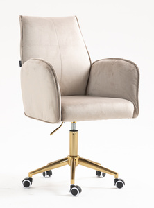 HR280K Latte Modern Velúr Szék Arany lábbal