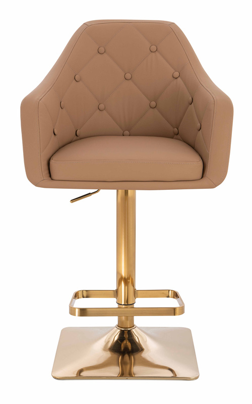 HR831KW Karamell Műbőr Premium Soft szék Arany lábbal