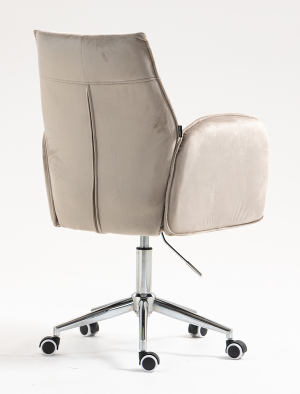 HR280K Latte Modern Velúr Szék Krómozott lábbal