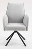HR280 CSILLAGLÁB Szürke modern boucle szék fekete lábbal