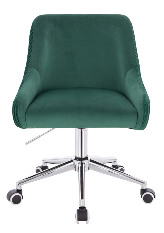 HR920K Sötétzöld Modern Velúr Szék Krómozott lábbal