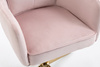 HR250CROSS Púder Rózsaszín modern velúr szék arany lábbal