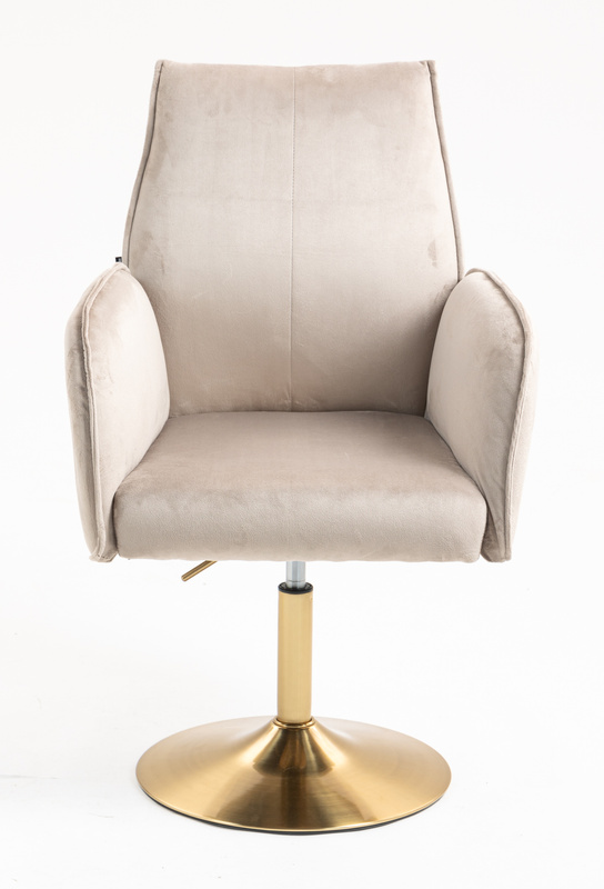 HR280N Latte Modern Velúr Szék Arany lábbal