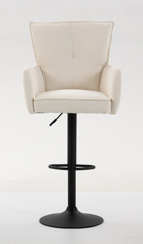 HR250W Krémszínű Bárány Szék Fekete Lábbal