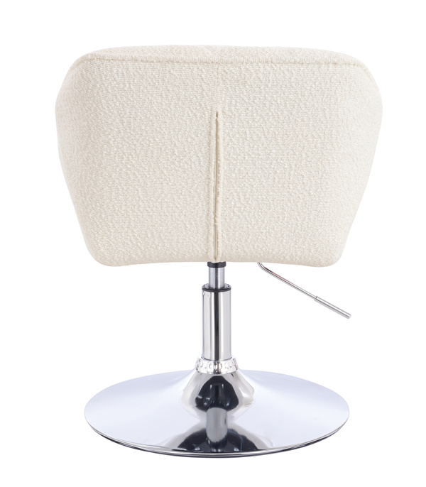HR111N Krémszínű modern boucle szék krómozott lábbal