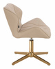 HR111CROSS Krémszínű Műbőr Premium Soft szék arany lábbal