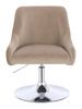 HR920N Latte Modern Velúr Szék Krómozott lábbal