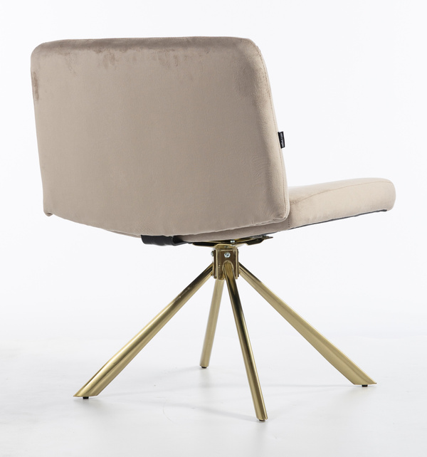 HR150 CSILLAGLÁB Latte Modern Velúr Szék Arany lábbal