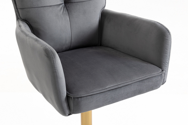 HR250W Grafit modern velúr szék arany lábbal