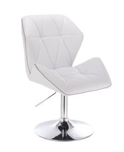 HR212N ZIC-ZAC Fehér modern műbőr szék krómozott lábbal