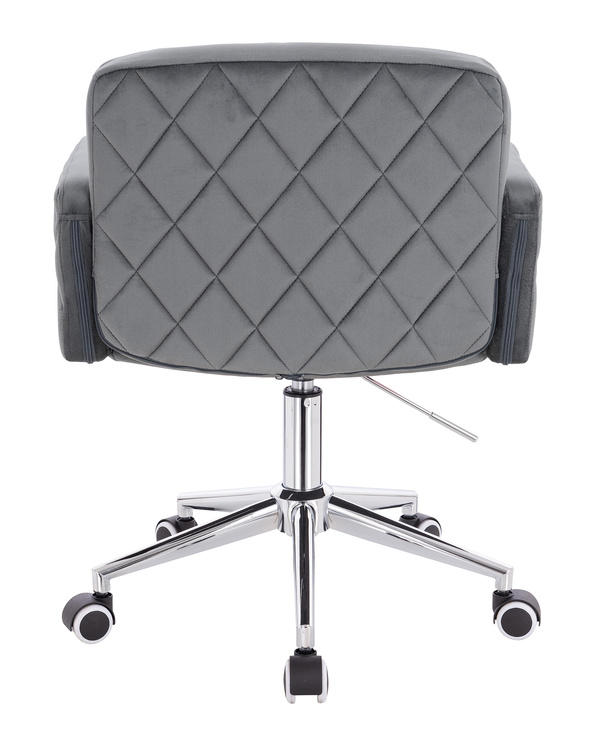 HR802K Grafit Modern Velúr Szék Krómozott lábbal