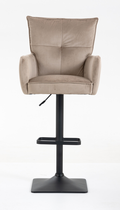 HR250KW Latte modern velúr szék fekete lábbal