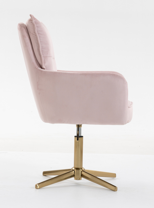HR250CROSS Púder Rózsaszín modern velúr szék arany lábbal
