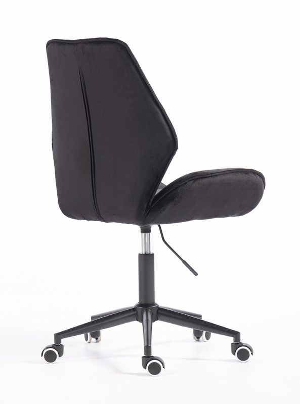 HR350K Fekete modern velúr szék fekete lábbal