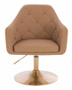 HR831N Karamell Műbőr Premium Soft szék Arany lábbal