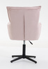 HR250CROSS Púder Rózsaszín modern velúr szék fekete lábbal