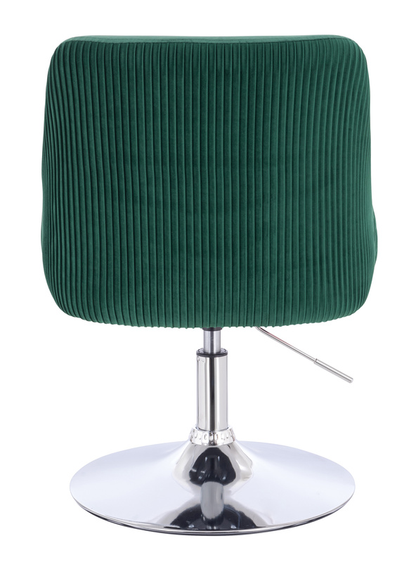 HR920N Sötétzöld Modern Velúr Szék Krómozott lábbal