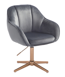 HR2055CROSS Grafit Modern Velúr Szék Arany lábbal