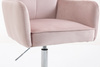 HR250CROSS Púder Rózsaszín modern velúr szék krómozott lábbal