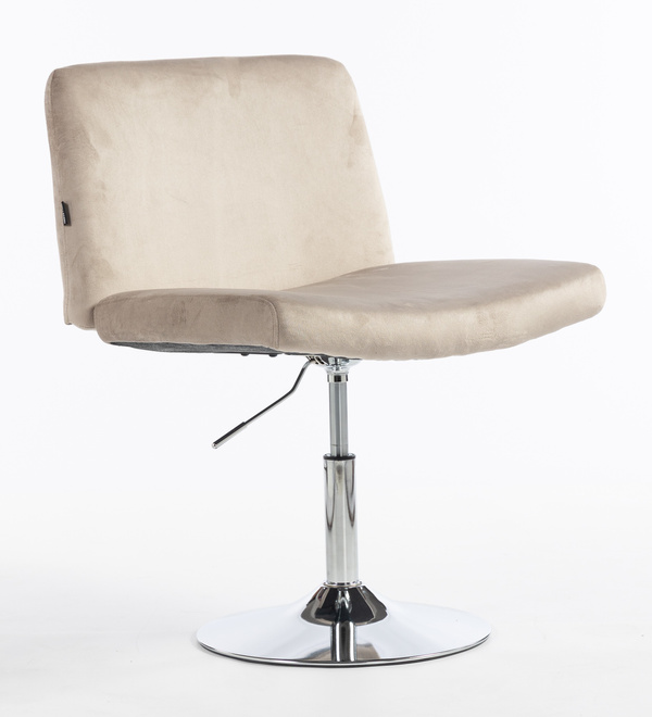 HR150N Latte Modern Velúr Szék Krómozott lábbal
