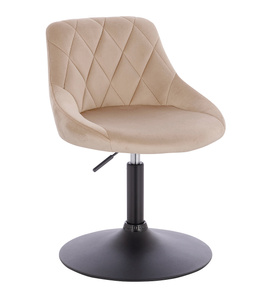 HR1054N Latte modern velúr szék fekete lábbal