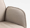 HR280W Latte modern boucle szék krómozott lábbal