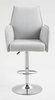 HR280W Szürke modern boucle szék krómozott lábbal