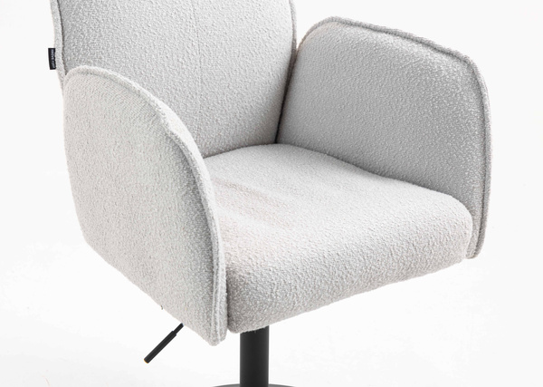 HR280N Szürke modern boucle szék fekete lábbal