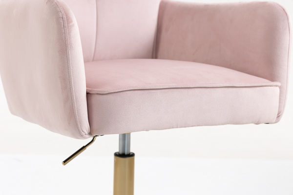 HR250N Púder Rózsaszín modern velúr szék arany lábbal