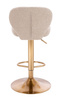 HR193N Latte modern boucle szék arany lábbal