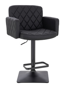 HC802KW Fekete Modern Műbőr Szék Fekete lábbal