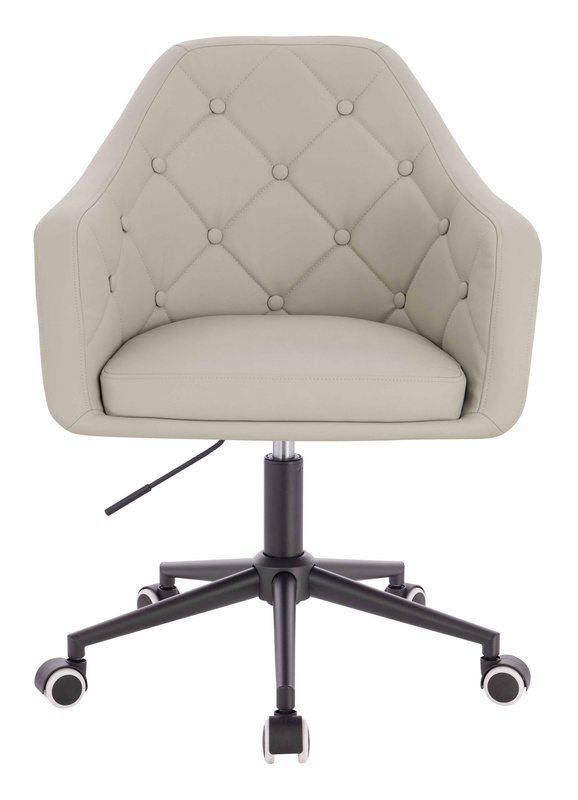 HR831K Ecru Műbőr Premium Soft szék fekete lábbal