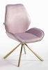 HR350 CSILLAGLÁB Halványlila modern velúr szék arany lábbal