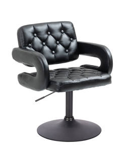 HR8403N Fekete modern műbőr szék fekete lábbal