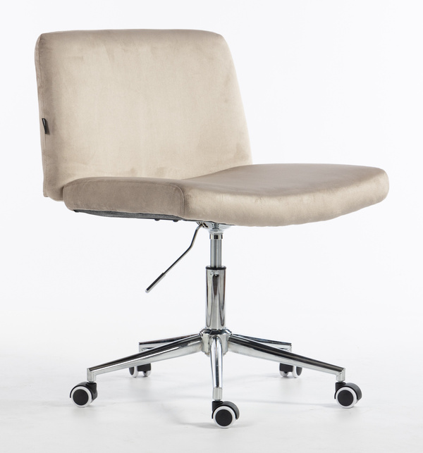 HR150K Latte Modern Velúr Szék Krómozott lábbal