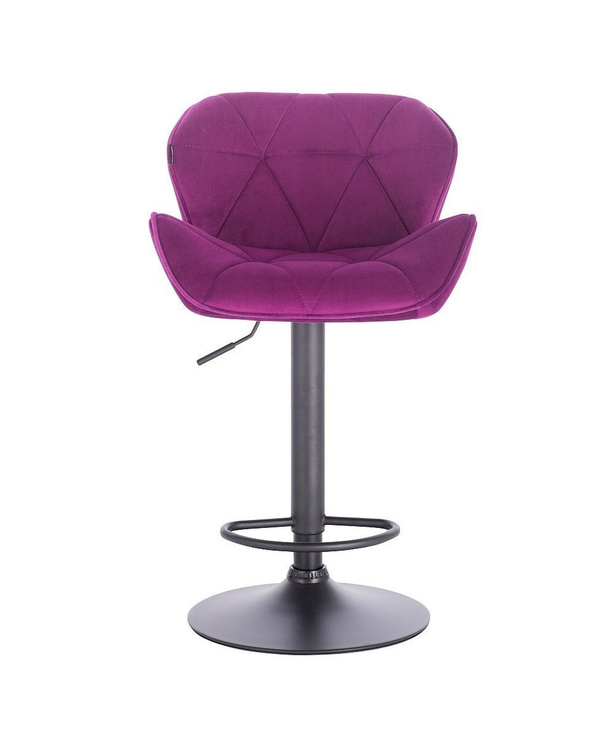 HR111W Fukszia modern velúr szék fekete lábbal