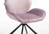 HR350 CSILLAGLÁB Halványlila modern velúr szék fekete lábbal