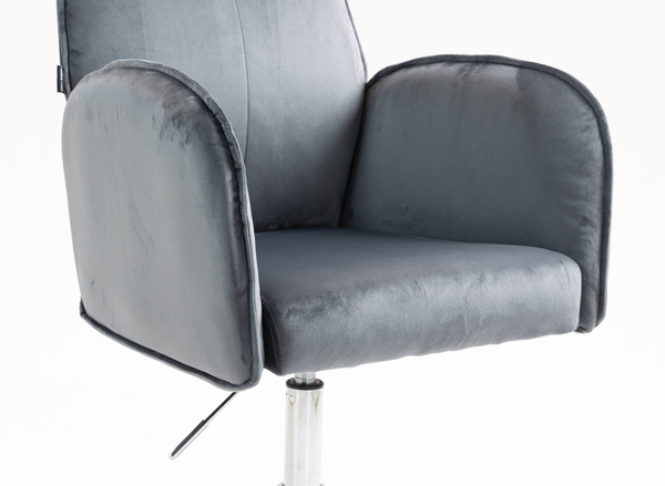 HR280K Grafit Modern Velúr Szék Krómozott lábbal