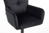 HR250KW Fekete modern velúr szék fekete lábbal