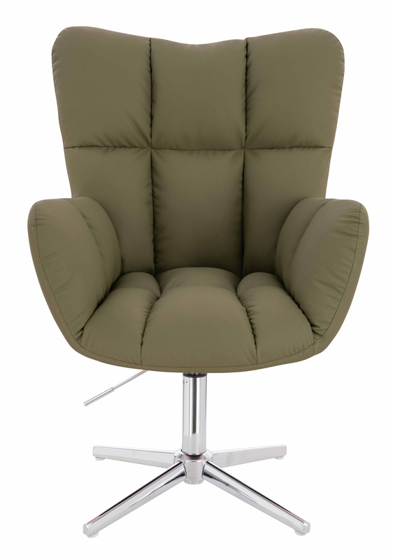 HR650CROSS Khaki Műbőr Premium Soft szék krómozott lábbal