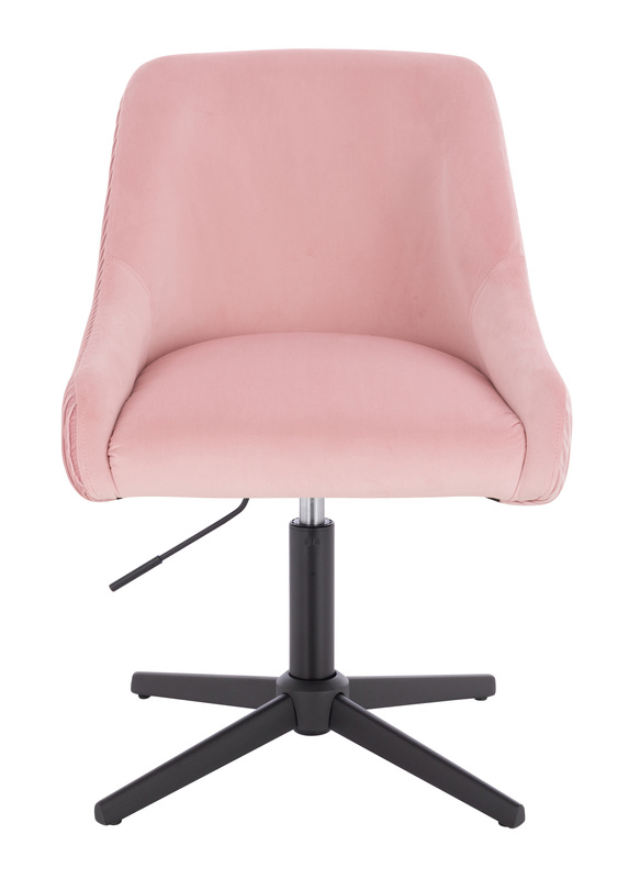 HR920CROSS Púder Rózsaszín Modern Velúr Szék Fekete lábbal