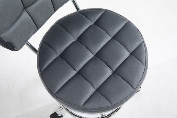 HC636 Grafit modern velúr szék krómozott lábbal