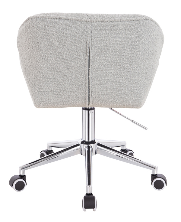 HR111K Szürke modern boucle  szék krómozott lábbal