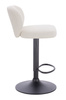 HR193W Krémszínű modern boucle szék fekete lábbal
