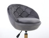 HR948N Grafit Modern Velúr Szék Arany lábbal