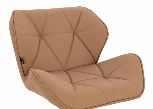 HR111CROSS Karamell Műbőr Premium Soft szék fekete lábbal