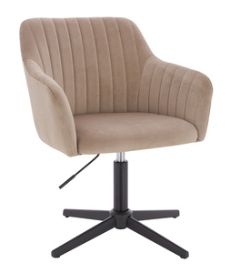 HR190CROSS Latte Modern Velúr Szék Fekete lábbal