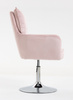HR250N Púder Rózsaszín modern velúr szék krómozott lábbal