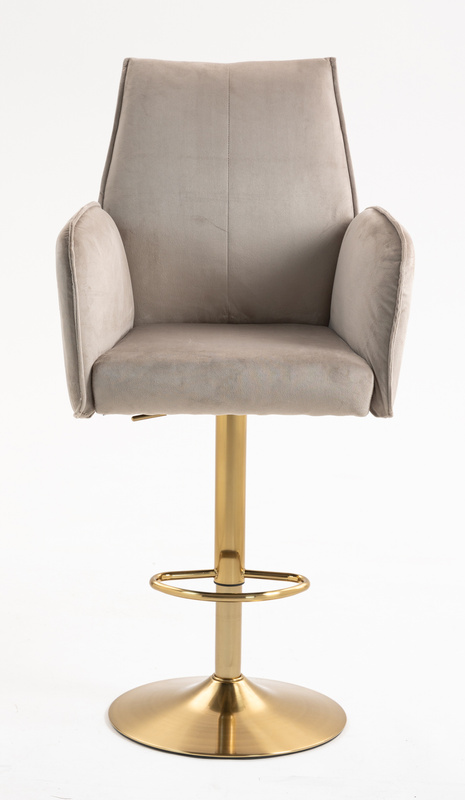 HR280W Latte Modern Velúr Szék Arany lábbal